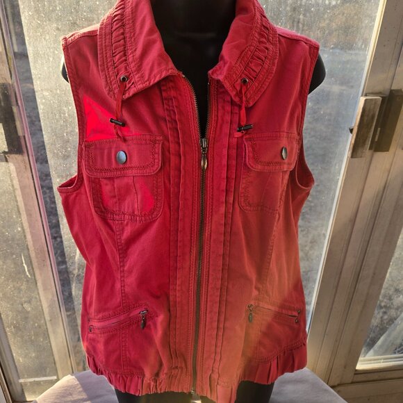 Christopher & Banks Women's Salmon Pink Vest Size Large - Picture 1 of 9